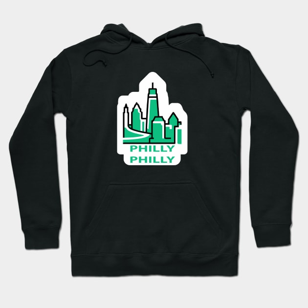 Philly Philly Skyline Hoodie by Philly Drinkers